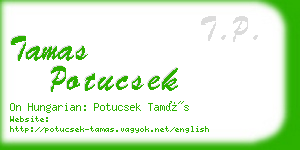 tamas potucsek business card